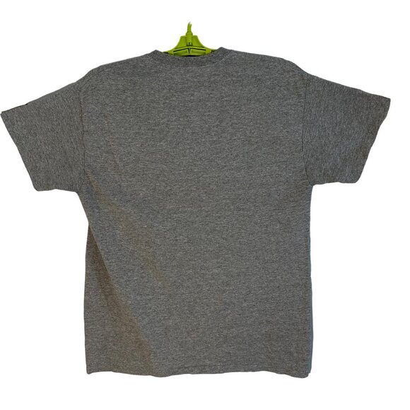 Gildan Heavy Cotton Christmas Holiday Graphic Tee M Grey Short Sleeve T-Shirt - Picture 2 of 8